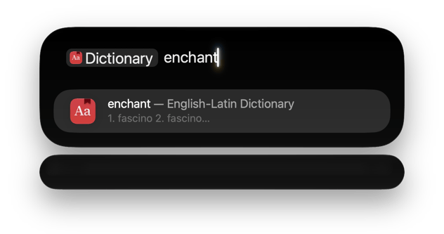 Dictionaries integration in Spotlight